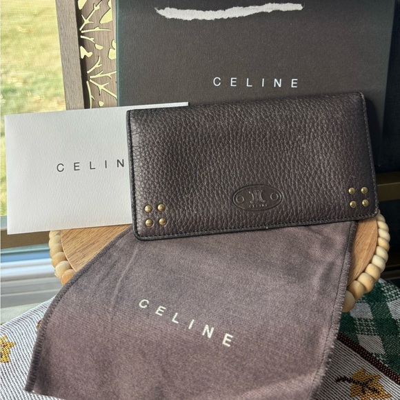 Celine Brown Leather Wallet Full Inclusion LIKE NEW - Picture 3 of 15